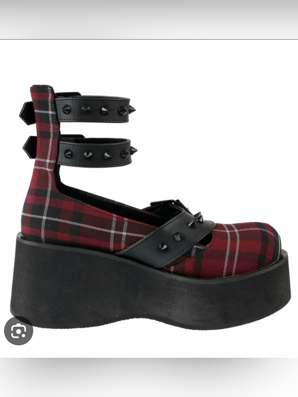 Killstar “Bloody Mary” Tartan Plaid Platform Mary Jane Shoes